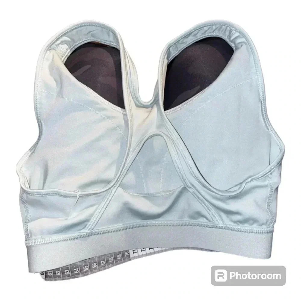 Adidas Don't Rest Alphaskin Light Blue Racerback Sports Bra Size S EUC - Picture 2 of 3